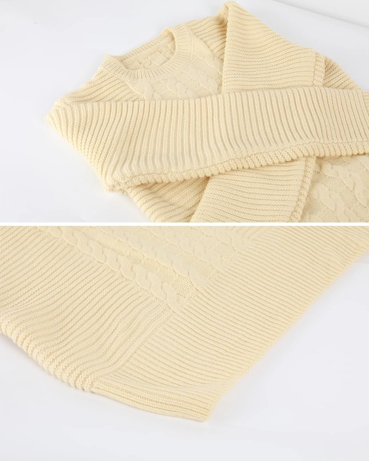 Women's Winter Warm Cable Knit Crewneck Long Sleeve Bodycon Maxi Fall Sweater Dresses