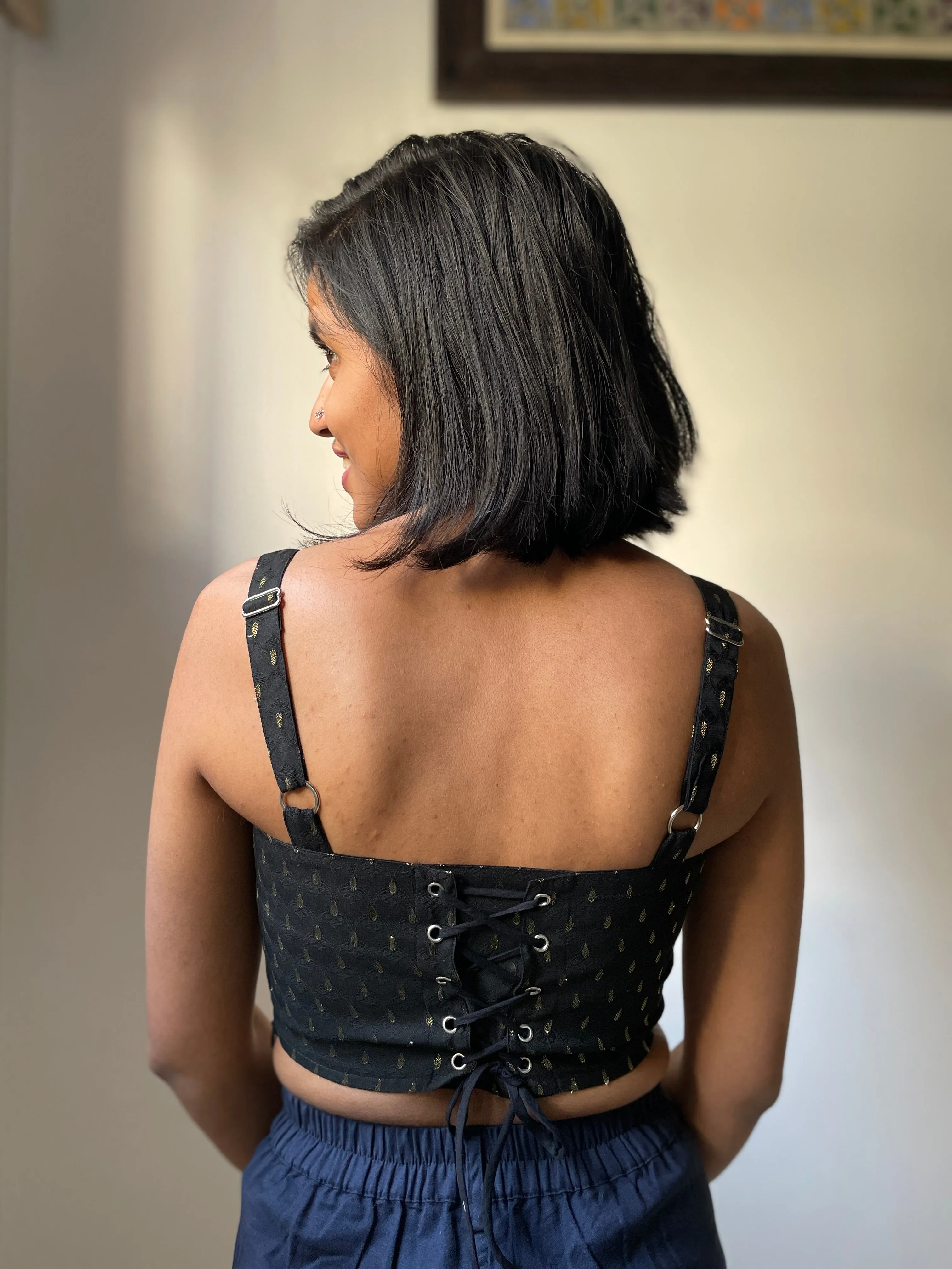 Zeenat Brocade Corset Top / Blouse (Colours Available)
